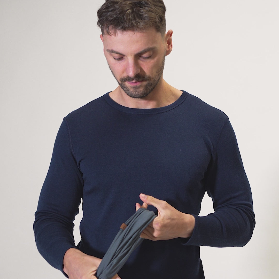 Herre Merino Halsedisse Perfekt Grå