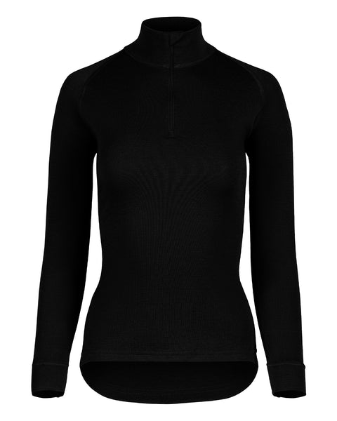Dame 250 Lynlås Hals Top Sort Foran