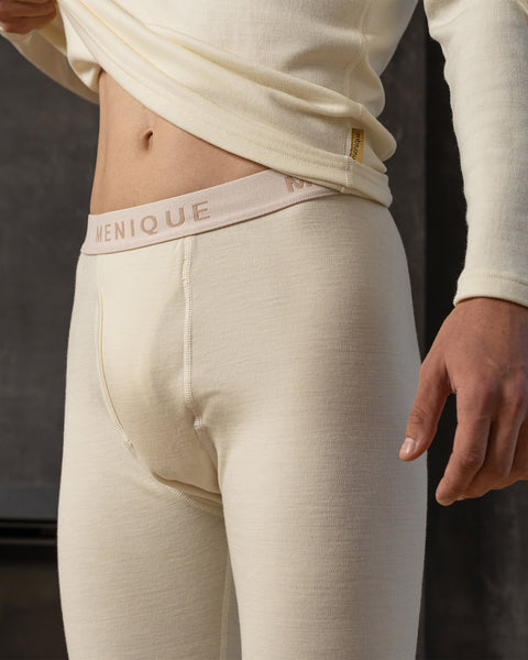 Men's Merino 250 Set of Long Sleeve &amp; Bottom Rub Natural