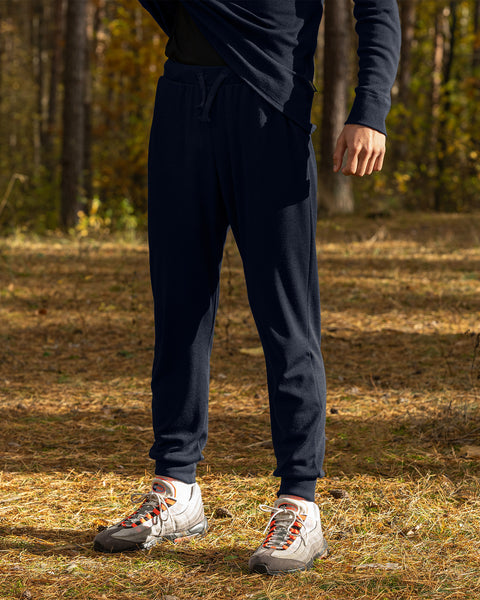 Herre joggebukser i sweatshirtstof 250 g/m² Mørkeblå