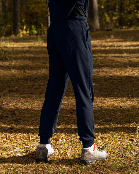 Herre joggebukser i sweatshirtstof 250 g/m² Mørkeblå