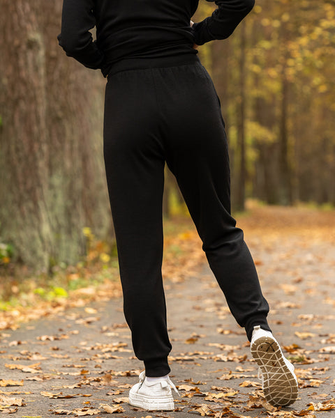Dame joggebukser i sweatshirtstof 250 g/m² Sort