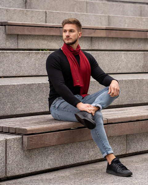 Herreskjerf i merinould Royal Cherry