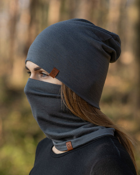 Women's Merino Beanie &amp; Gaiter 2-Piece Perfect Grey
