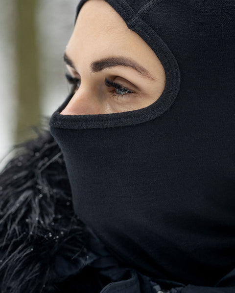 Women's Merino 250 Balaclava Face Cover Black